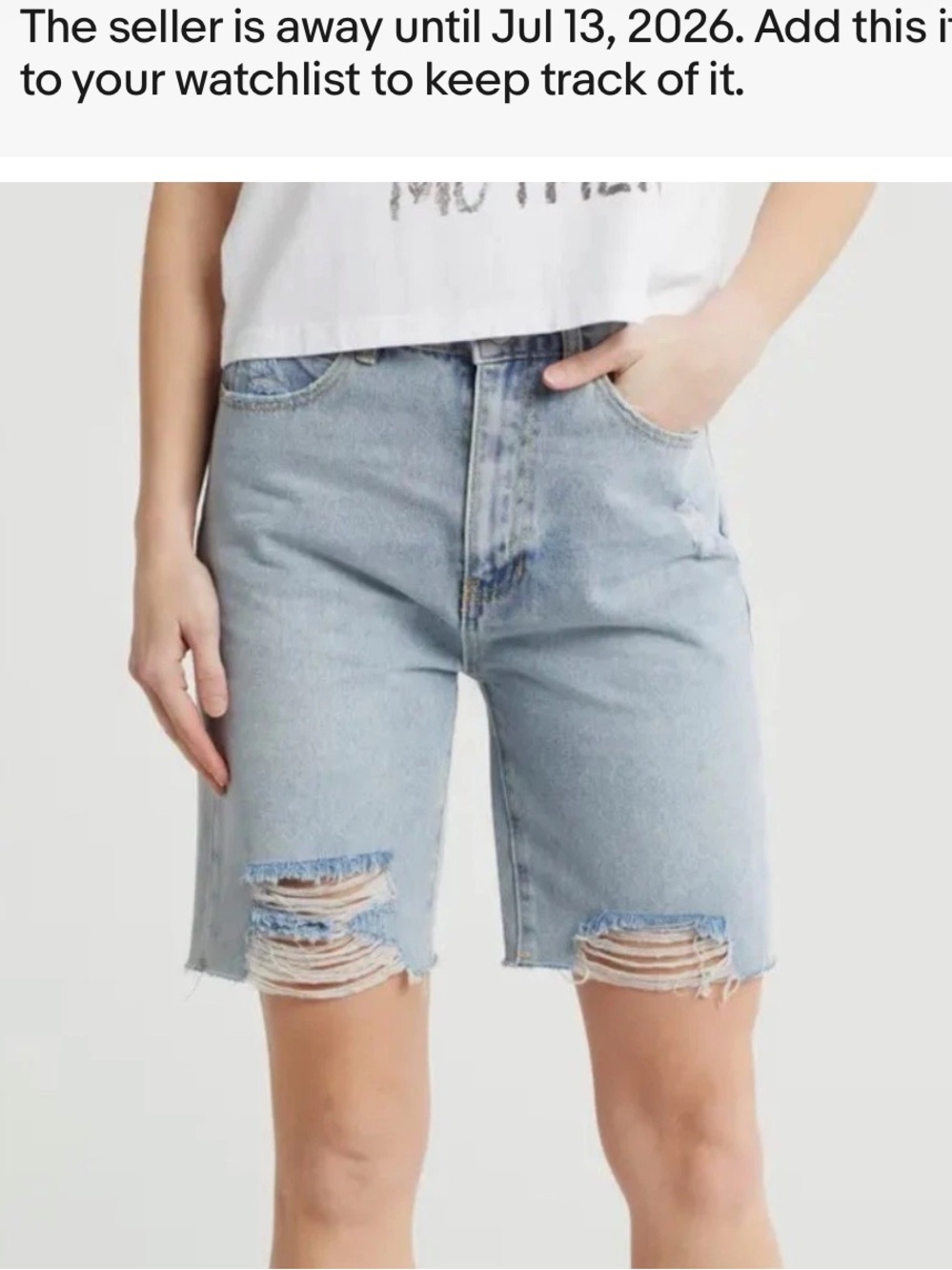 PTCL Blue Denim Bermuda Shorts Size 26